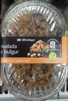 Ensalada de bulgur con garbanzos y alubias rojas