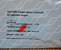 Poulet Sauce Massalé, Riz, Haricots Rouges