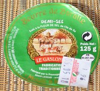 Beurre de Baratte Demi-Sel Salé à la Fleur de Sel de l'Île de Ré