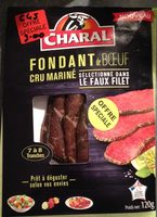 Fondant de boeuf cru mariné