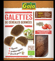 Galettes de haricots blancs germés, tomate et basilic