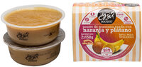 Postre de manzana asada con naranja y plátano