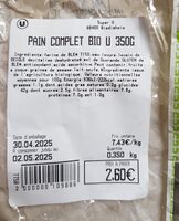 Pain Complet Bio U