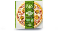 Pizza tomate cerise, mozzarella, jambon bio