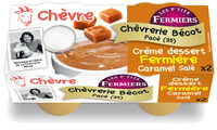 Crème dessert chèvre fermière Caramel au beurre salé