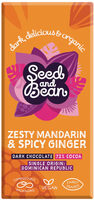 Zesty Mandarin & Spicy Ginger Extra Dark Chocolate Bar