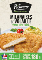 Milanaises de volaille "100% filet" x2