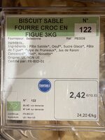 Biscuit sablé fourré croc en figue