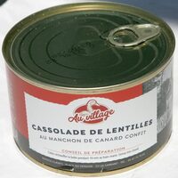 Cassolade de lentilles au manchon de canard confit