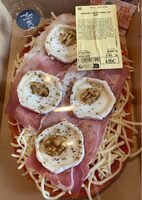 Bruschet chevre jambon cru noix