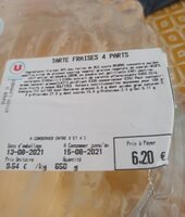 Tarte fraise 4 parts