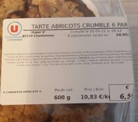 Tarte abricot crumble