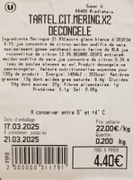 Tartelette citron meringuée