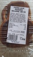 Pains aux raisins beurre