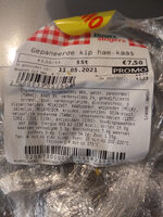 Gepaneerde kip ham-kaas