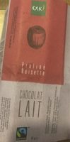 Chocolat lait praliné noisette