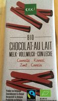 Chocolat au Lait Cannelle Bio