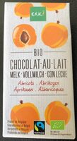Bio chocolat au lait abricot