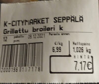 Grillattu broileri
