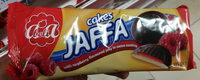 Jaffa cakes with raspberry jelly in cocoa coating