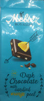 Dark chocolate with candied orange peel