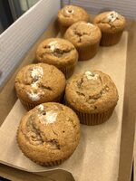 Gulerotmuffin med kremfyll