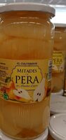 Mitades de pera en almíbar ligero
