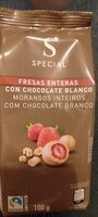 Fresas enteras con chocolate blanco