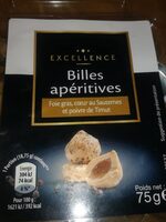 Billes apéritives foie gras coeur Sauternes