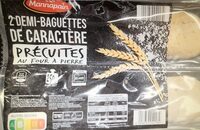 2 demi baguettes de caractère précuites au four a pierre