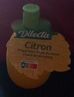 Préparation de jus de citron à base de concentré