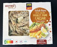 Salade repas poulet pane caesar