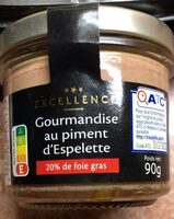 Gourmandise au piment d’espelette 20% foie gras