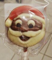 Sucette de chocolat au lait décoré