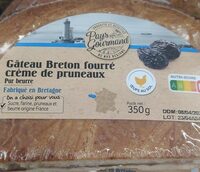 Gâteau Breton fouré crème de pruneaux