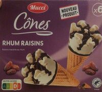 Cones rhum raisins