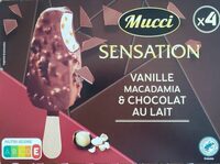 Glace Sensation Vanille Macadamia Chocolat au lait MUCCI