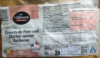 Travers de porc cuit saveur barbecue