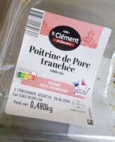Poitrine de porc tranchee