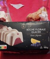 Bûche glacée florale citron myrtille