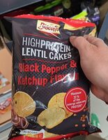 High Protein Lentil Cakes Black Pepper & Ketchup