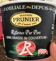 Rillettes pur porc, sans graisse de couverture