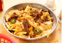 Mac & Cheese, spicy effiloché de porc