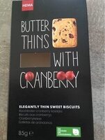 Butter Thins with cranberry