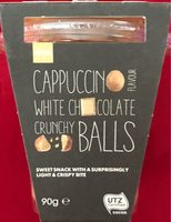 Cappuccino flavour white chocolate crunchy balls