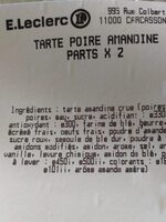 Tarte poire Amandine
