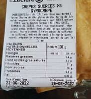 Crêpes sucre