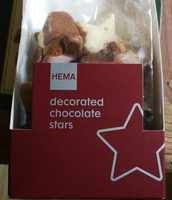 Étoiles décorées chocolat