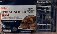 Spiral sliced ham