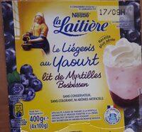 Liégeois au yaourt lit de myrtilles